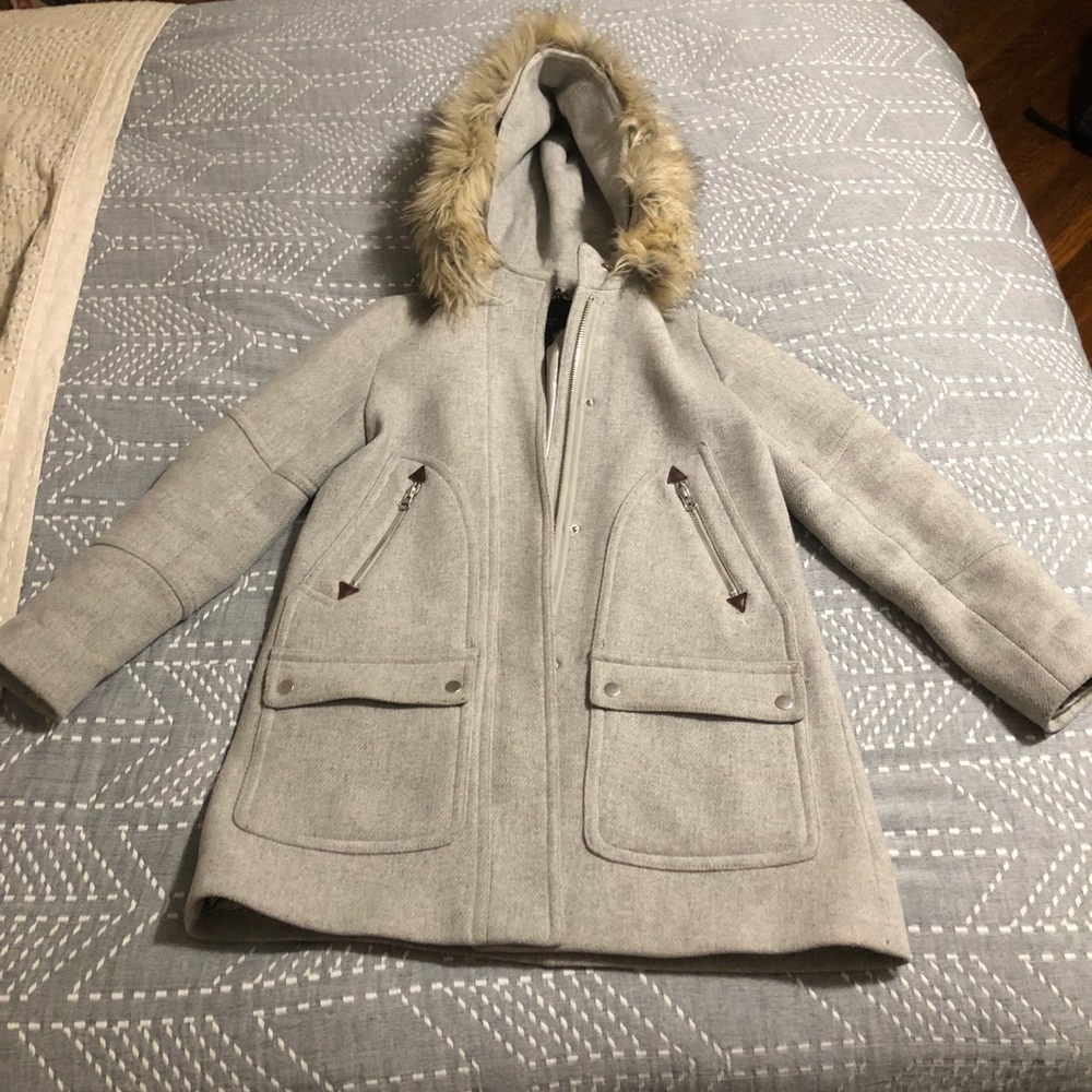 Grey JCREW Chateau Parka